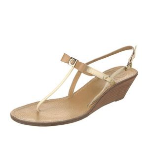Tory Burch Patent Leather T-Strap Sandals